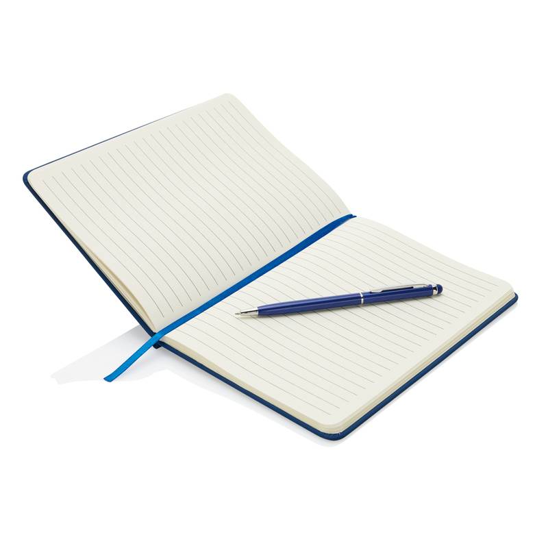 Luxusný zápisník A5 so stylusom, modrá